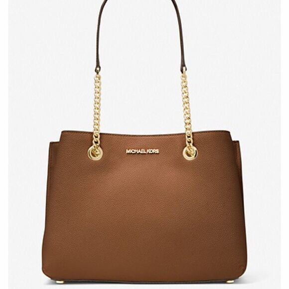 Michael Kors Teagan Large Pebbled Leather Shoulder Bag - Picture 1 of 8